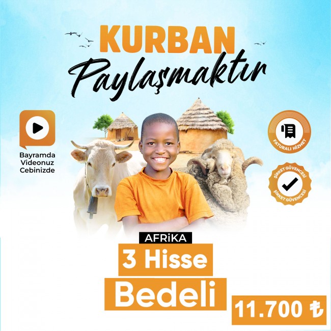 2026 Yurtdışı Vacip Kurban 3 Hisse