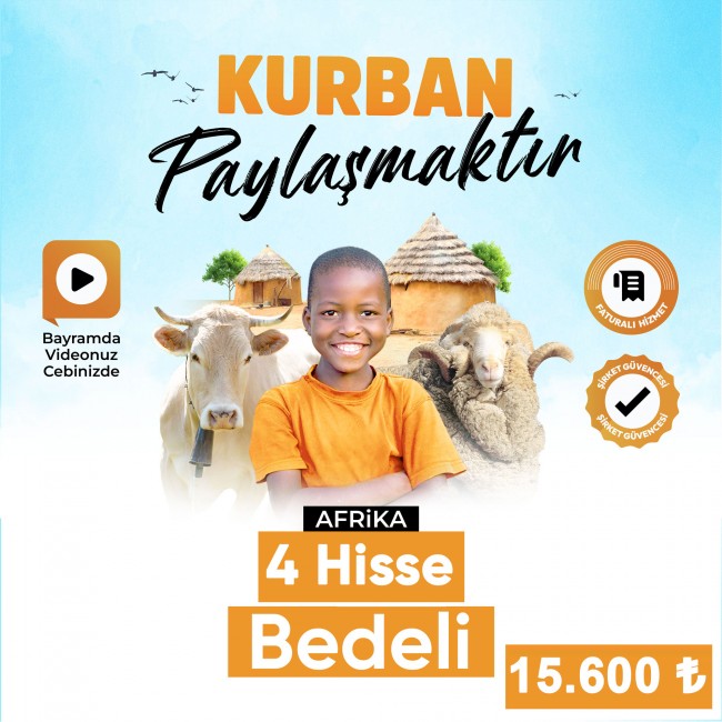 2026 Yurtdışı Vacip Kurban 4 Hisse