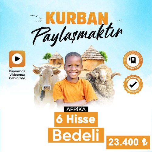 2026 Yurtdışı Vacip Kurban 6 Hisse